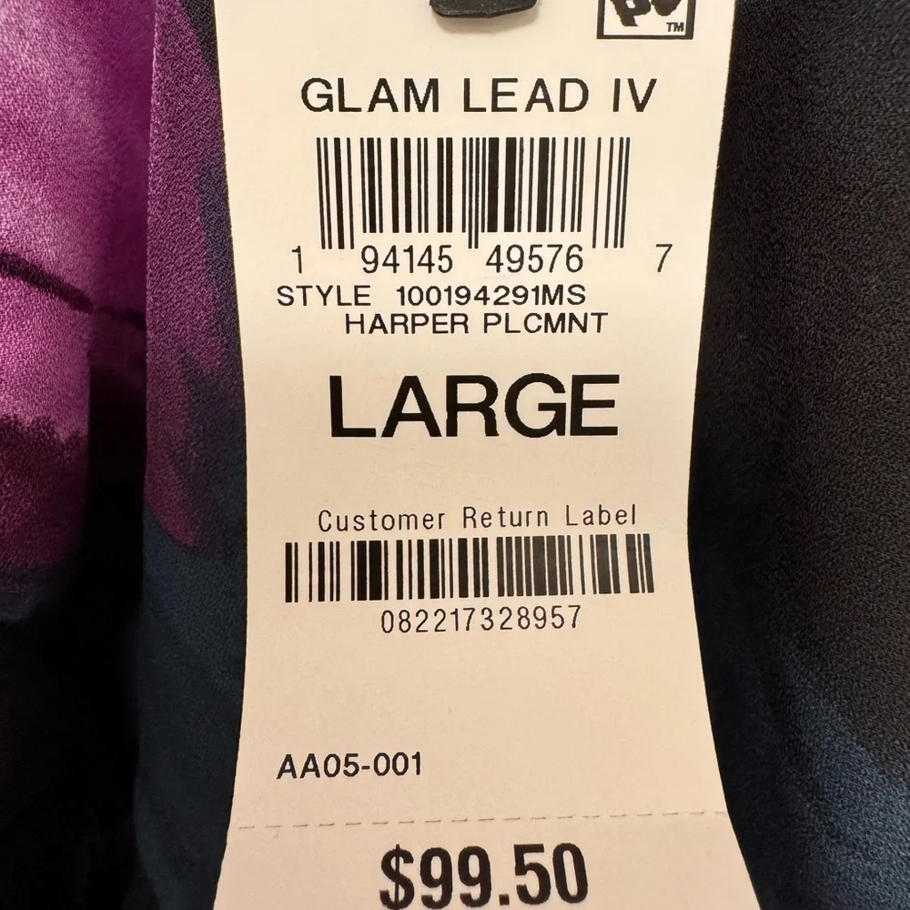 INC tie waist faux wrap dress - Picture 7 of 7